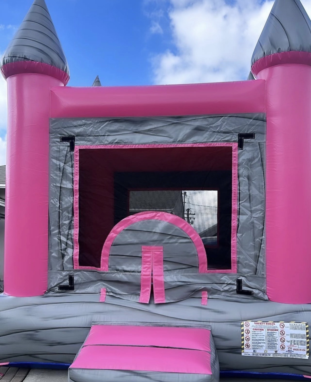 Pink & Grey Bounce House
